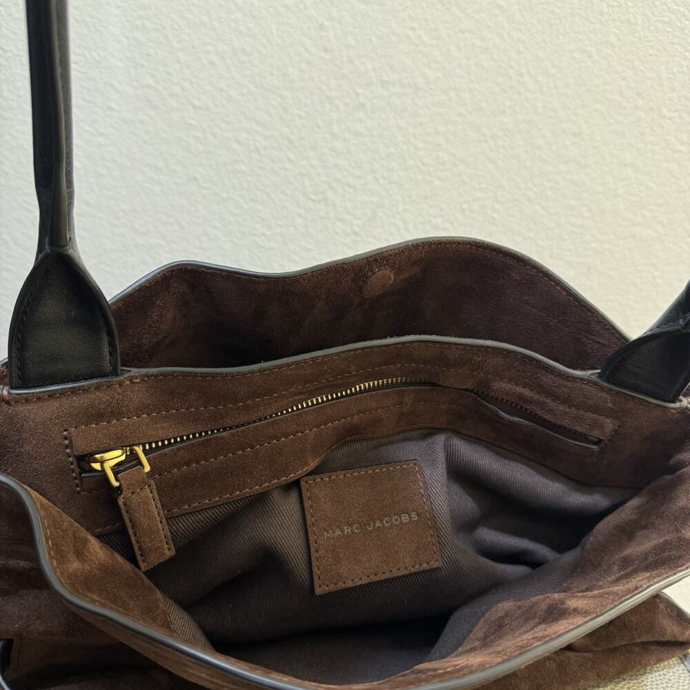 Marc Jacobs Satchel Shoulder bag ‘Dakota’ - Suede Dark Brown - Picture 15 of 16